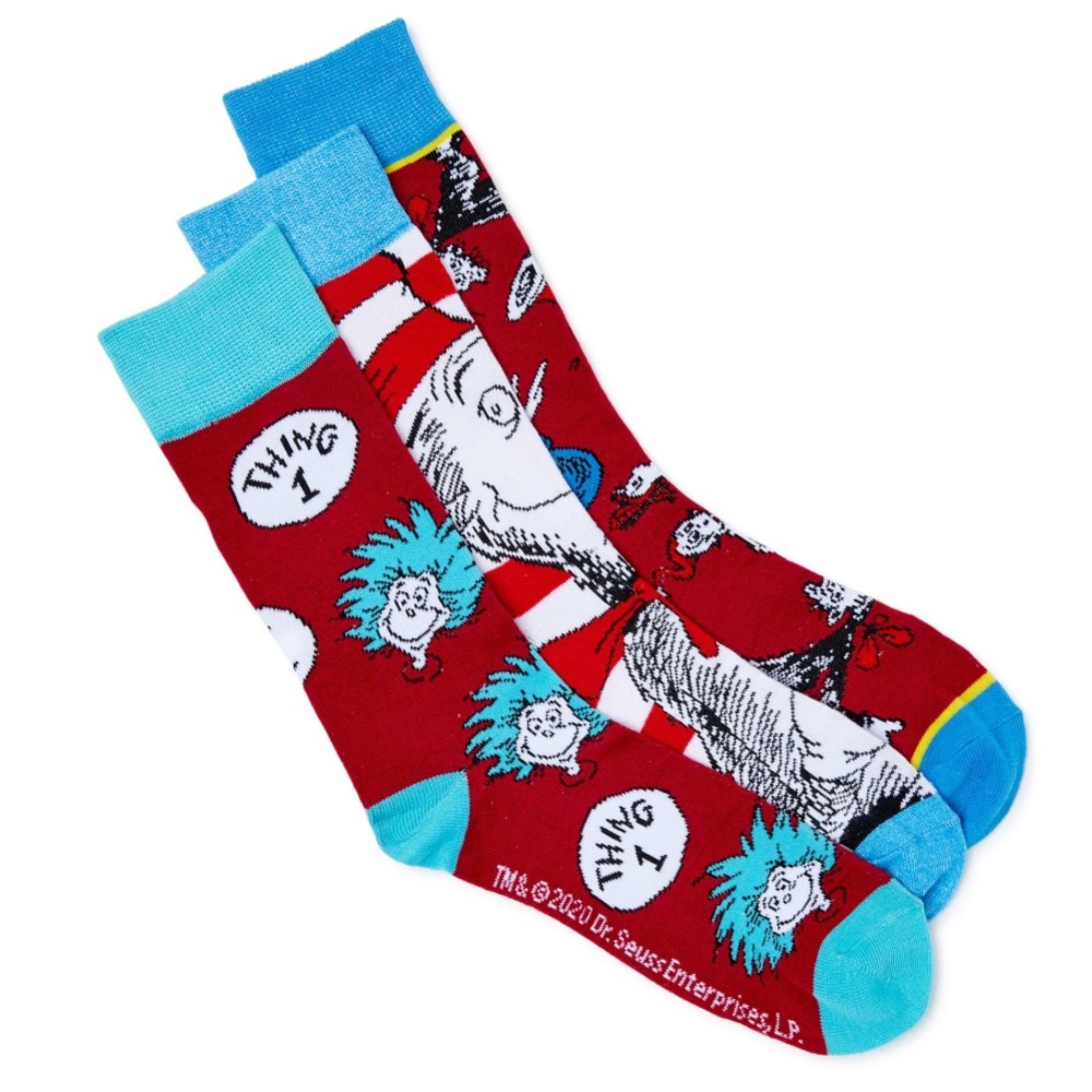 Dr. Seuss Men's Socks, 3-Pack